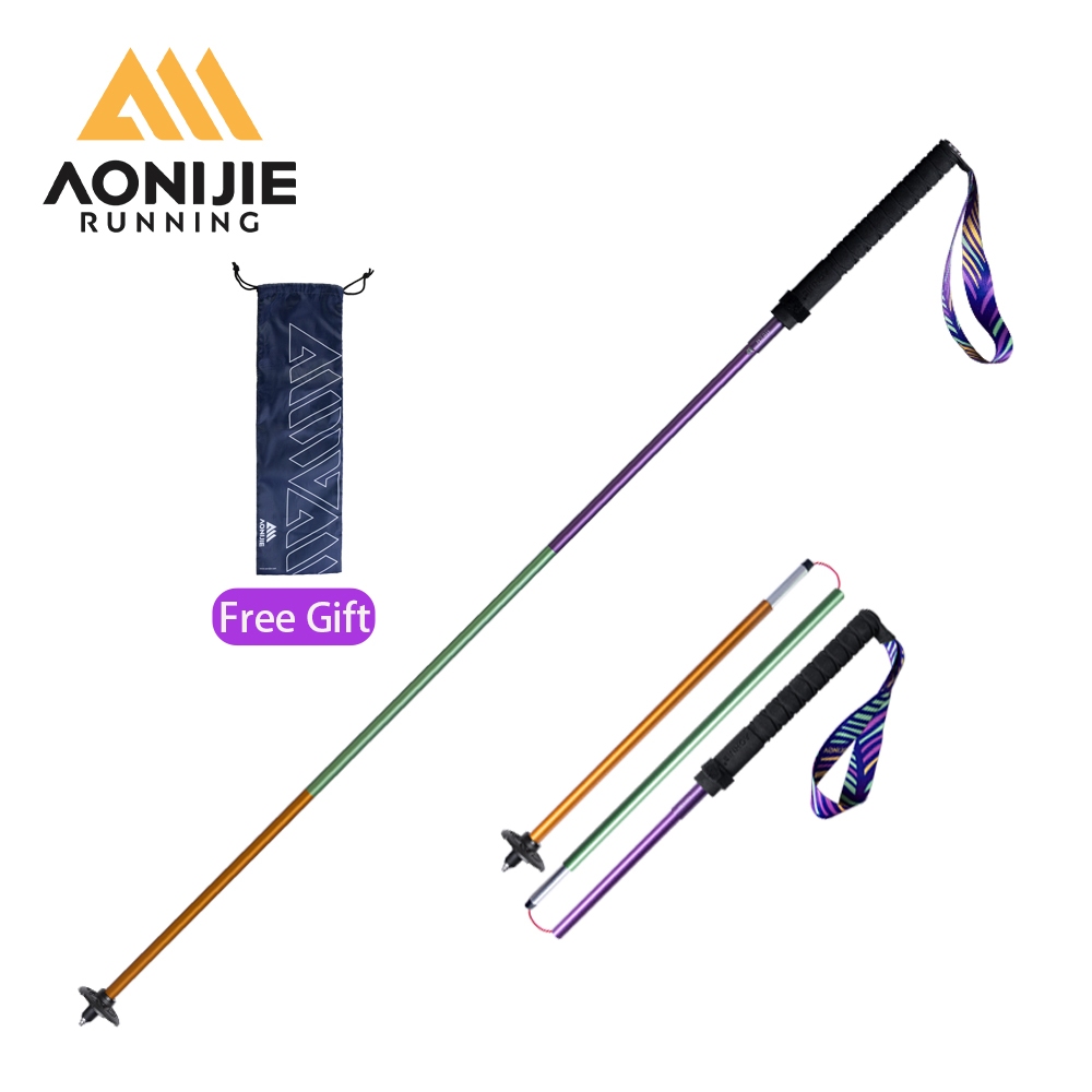 AONIJIE E4201 Bastões De Trekking Caminhada De Alumínio Dobráveis Com Sistema De Bloqueio Rápido Para Caminhadas , Campi