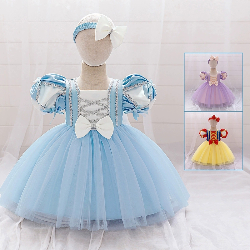 0-3 Anos De Idade Cinderela Meninas Vestido De Princesa Bonito Branca De Neve Cosplay Traje Festa De Aniversário