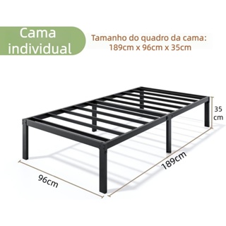 Cama Solteiro e Casal Dobrável, Aço Resistente - Fácil Instalar, Montagem Rápida, Ideal para Apartamento em Oferta na Shopee