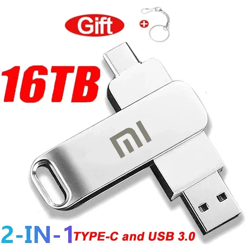 USB 16 Tb 3.08 4 2 1 Cartão de Armazenamento de Metal de Transferência SSD Pen Drive