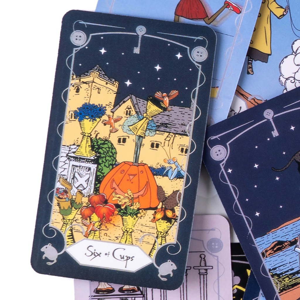 Cartas De Tarô Da Mãe Fantasma Dos Desenhos Animados Fofos Do Ther