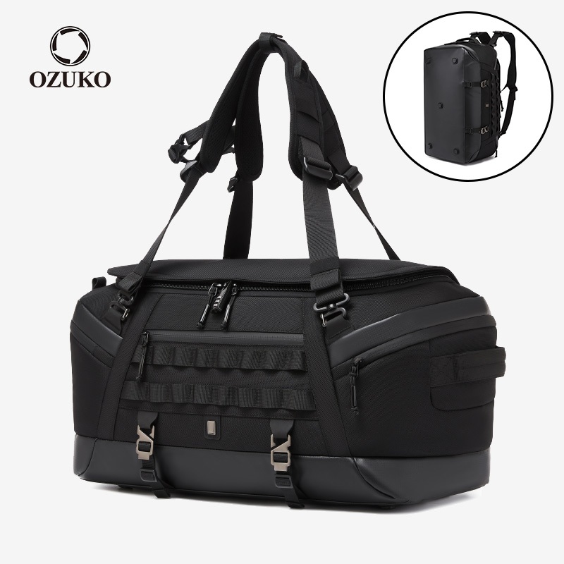 OZUKO Bolsa De Viagem Masculina De Grande Capacidade , Multifuncional , À Prova D'água , Compartimento Para Sapatos , Ac