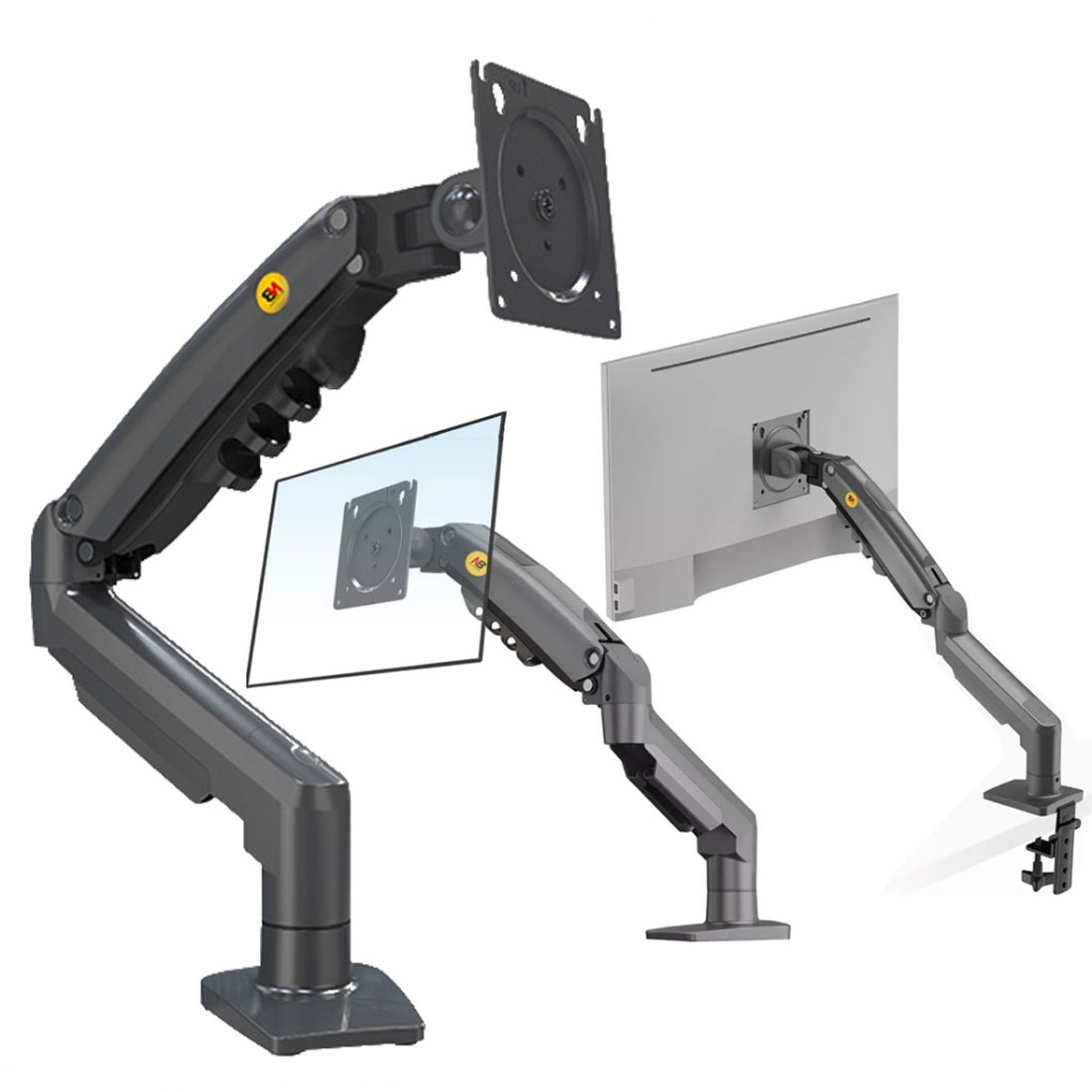 Suporte Articulado de Mesa Para Monitor 17-30" VESA Com Pistão a Gás Braço Ajuste Retrátil Suportar