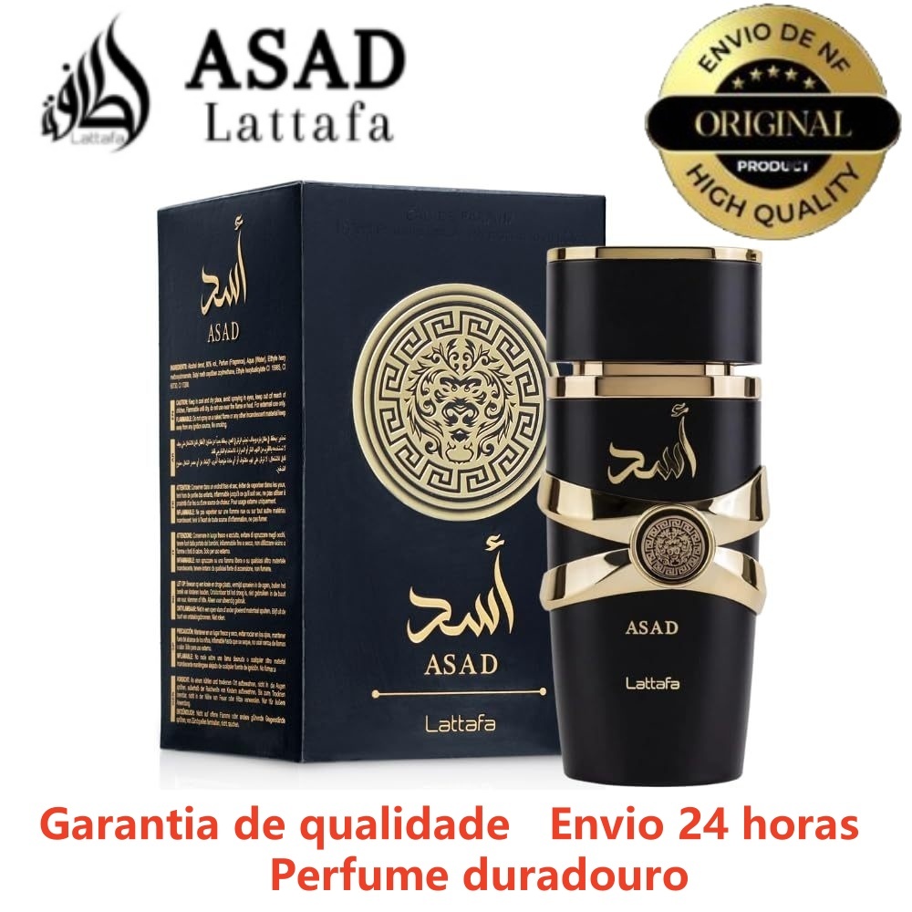 Perfume importado 100% árabe original Assad Lattafa masculino 100ml EDP perfume
