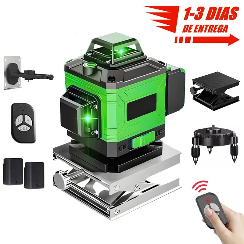 Laser Ajustável De 8/12/16 Linhas Nível 360 ° De Linha Cruzada Verde Autonivelante