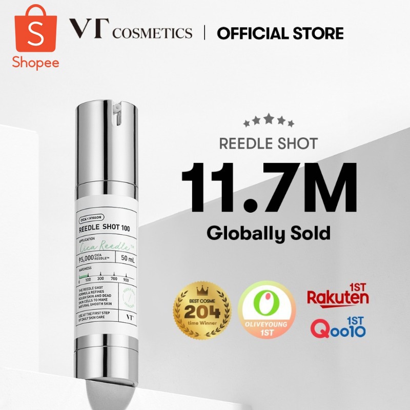 ?????VT REEDLE Shotshot Serum 100/300/Inicicial De Pele , Meloria Da Absorvente Soro Facial De Fórmula Centella Asiatica
