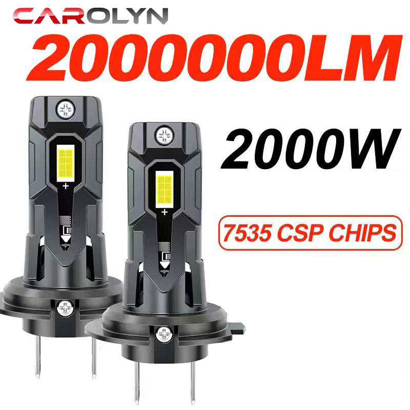 H7 Led CANBUS Luzes 1 : 1 Lâmpada Halógena Super Brilhante Farol Do Carro Com Ventilador 2000W 6000K Branco Turbo Lâmpad