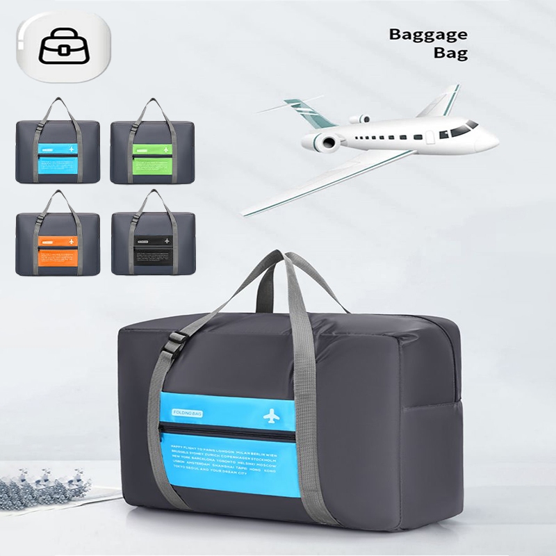 Leve + Impermeável + Organizador com Divisórias - Bolsa de Avião Dobrável de Grande Capacidade