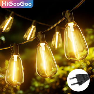 HiGooGoo ST38 Inquebrável 20/36M Alto Brilho Varal De Luz Carnaval Natal Cordão Iluminação Área Externa Decoração Festa em Oferta na Shopee
