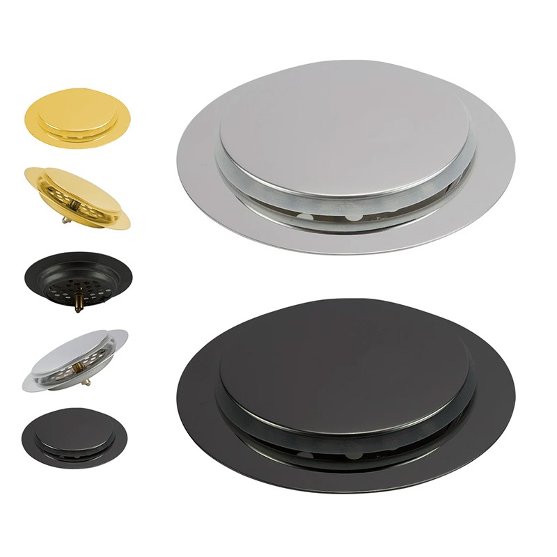 Ralo Click Inteligente em Metal Inox 10x10/15x15 Cromado Preto Piso Banheiro Redondo Preto/Prata/Dourado em Oferta na Shopee