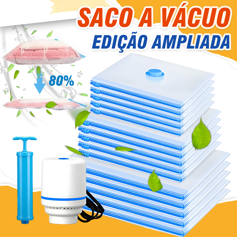 Sacos De Vácuo Para Organização De Roupas  Mala De Viagem Guarda-Roupa Bomba Manual