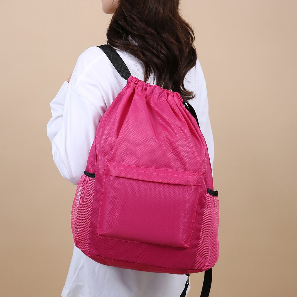 Mochila com cordão, bolsa esportiva de basquete, separação seca e úmida, grande capacidade, viagem, leve, com cordão