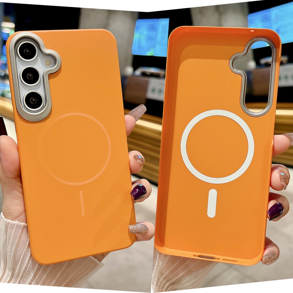 Capa De Telefone Rígida Magnética De Cor Sólida Para Samsung Galaxy A17 A16 A15 A14 A25 A26 A34 A35 A36 A54 A55 A56 5G L