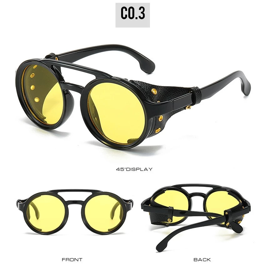 Óculos Protetor Steampunk Vintage Lente Polarizada - Ciclismo, Direção Noturna, Contra Vento/Areia/Solar, Unissex Multic em Oferta na Shopee