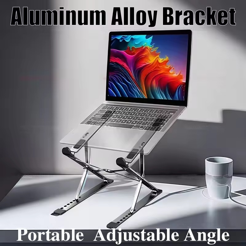 Nova Liga De Alumínio Notebook Suporte Portátil Dobrável Radiador Ergonômico Acessórios Do Computador Material Escritóri