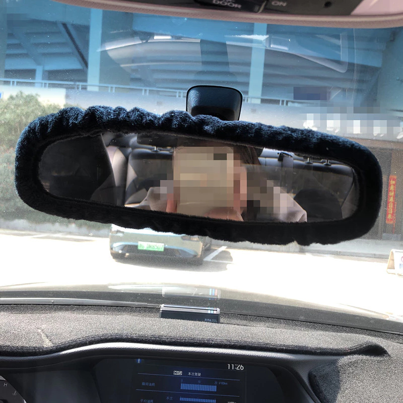 Criativo de pelúcia espelho retrovisor do carro capa protetora bonito personagem dos desenhos animados decoração feminin em Oferta na Shopee