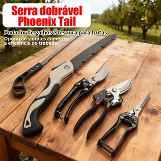 Conjunto de Ferramentas de Jardim Reforçadas em Aço Inoxidável de 5 peças - Inclui Tesouras de Poda, Tesouras de Poda, T em Oferta na Shopee