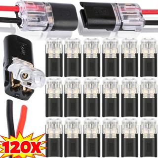 30/120 Pces Conector Elétrico Do Carro 2 Pinos Plug-In De Fio Náilon Isolado Cobre Conexão Rápida Bloco Terminal Braçade em Oferta na Shopee