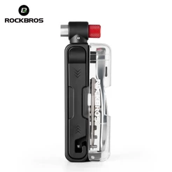 ROCKBROS Bicicleta Multifuncional Dobrável Catraca Chave Conjunto De Ferramentas Magnético Leve AV/FV Bico CO2 Alavancas