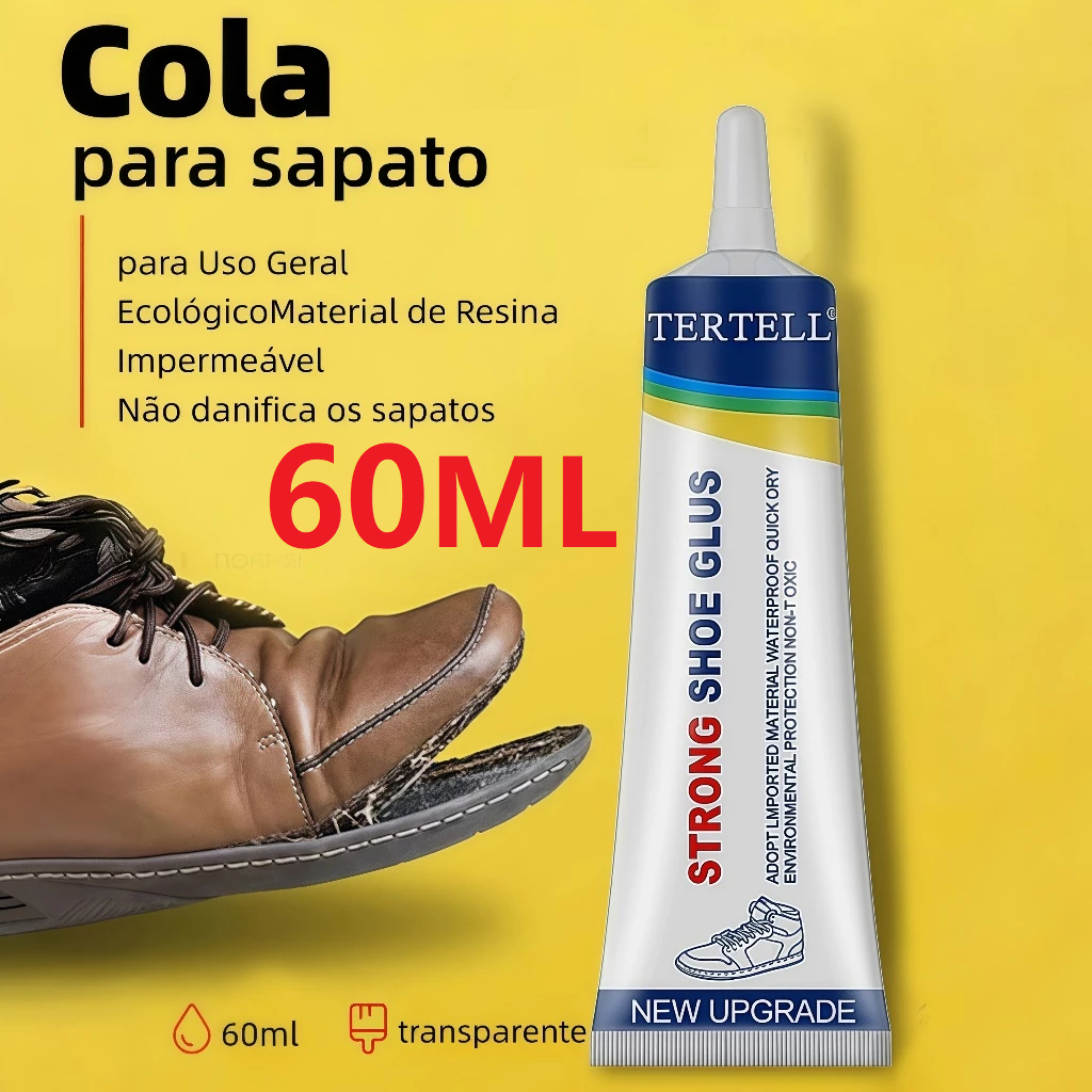 60ml Cola Transparente Para Reparo De Sapatos – Adesivo À Prova D'água Fixação De Solas ,Aplica - se a Saltos E Bolsas