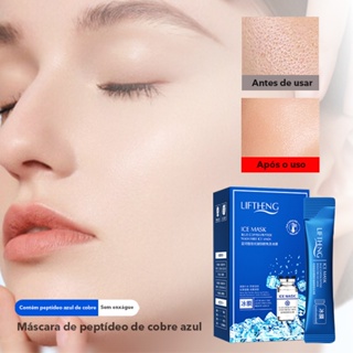 10/20 peças Máscara de peptídeo de cobre azul - Máscara Facial Hidratante Pele Anti Envelhecimento em Oferta na Shopee