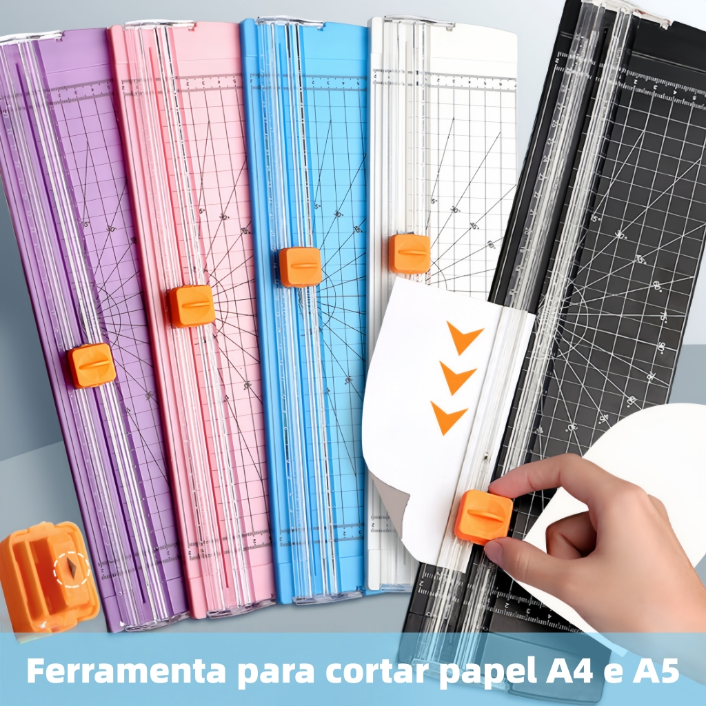 Cortador de Papel Portátil Guilhotina A4/A5 Máquina de Corte para Scrapbook e Escritório, com Lâmina Serrada em Oferta na Shopee