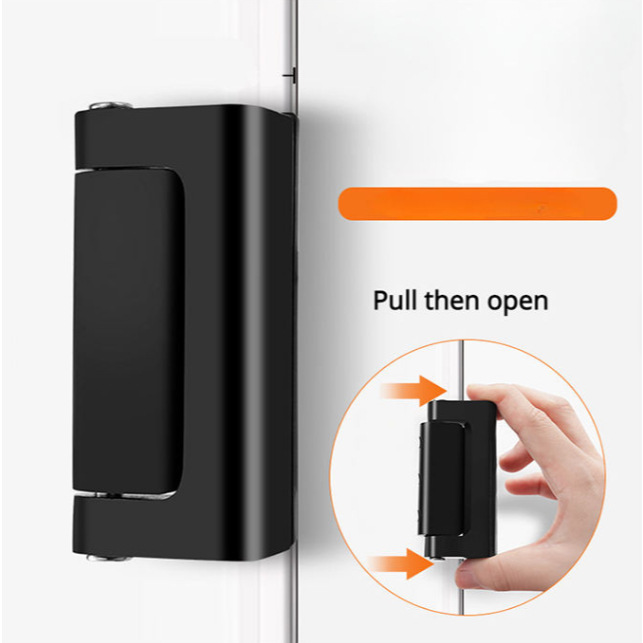 Fechadura de segurança infantil em alumínio para porta giratória interna resistente a impactos de até 360 kg (800 libras em Oferta na Shopee