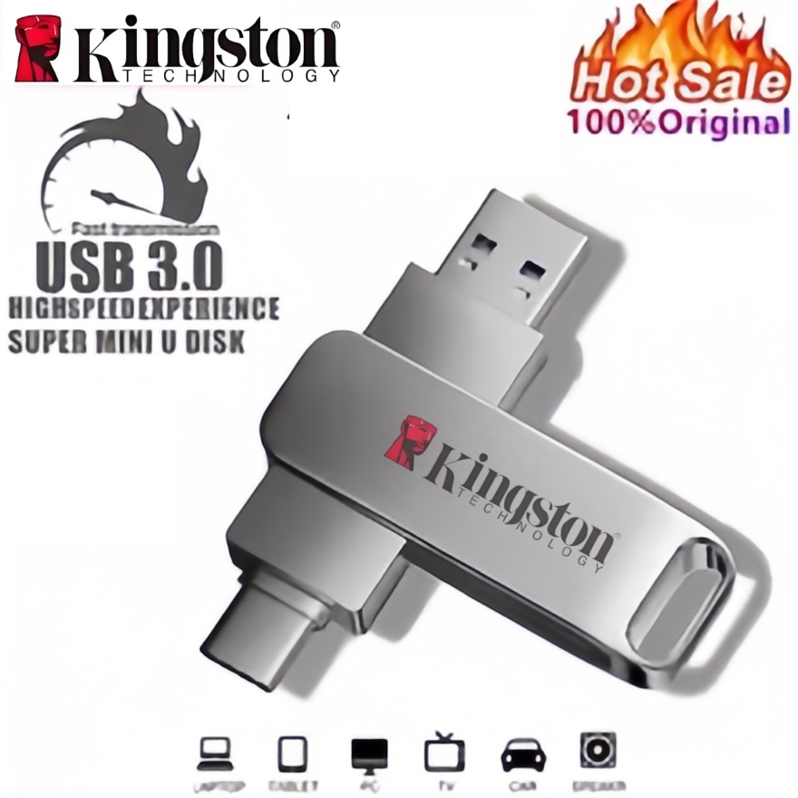 Kingston Flash Drive 2 Tb 1 512 Gb 256 128 64 32 16 Tipo-C USB OTG Android De Alta Velocidade