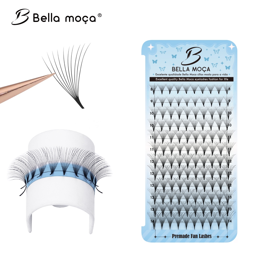 Bella Moça Cílios Em Leque Pré-Fabricados 6D 8D 10D 12D 14D 16D 20D Extensões De Volume Ferramentas De Vison Macio