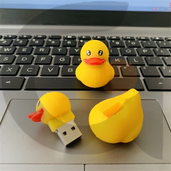Silicone Amarelo Pato Forma Memória Vara 1GB 2GB 4GB 8GB 16GB 32GB 64GB 128GB 2TB Computador Pen Drive