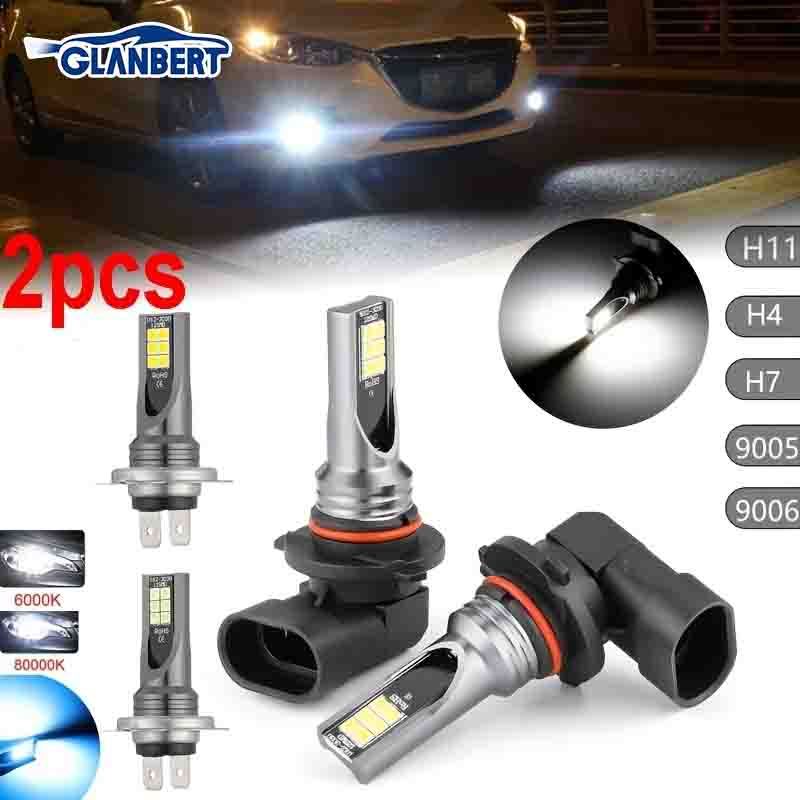 Alta Qualidade 2 Pçs Luz De Nevoeiro Automática Novos Chips CSP H4 H11 9005 9006 HB4 Carro LED Luzes Farol Lâmpadas Carr