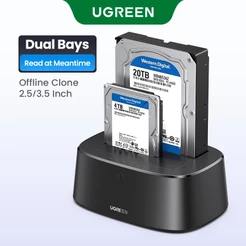 UGREEN HDD Docking Station SATA Para USB 3.0 Adaptador 2.5 3.5 SSD Disco Caso HD Caixa Doca Rígido Gabinete