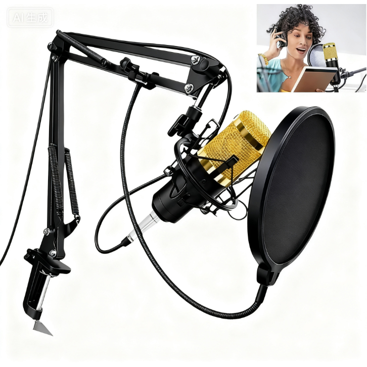 Kit Microfone Condensador Profissional Estúdio de Mesa para Criador Podcaster em Oferta na Shopee