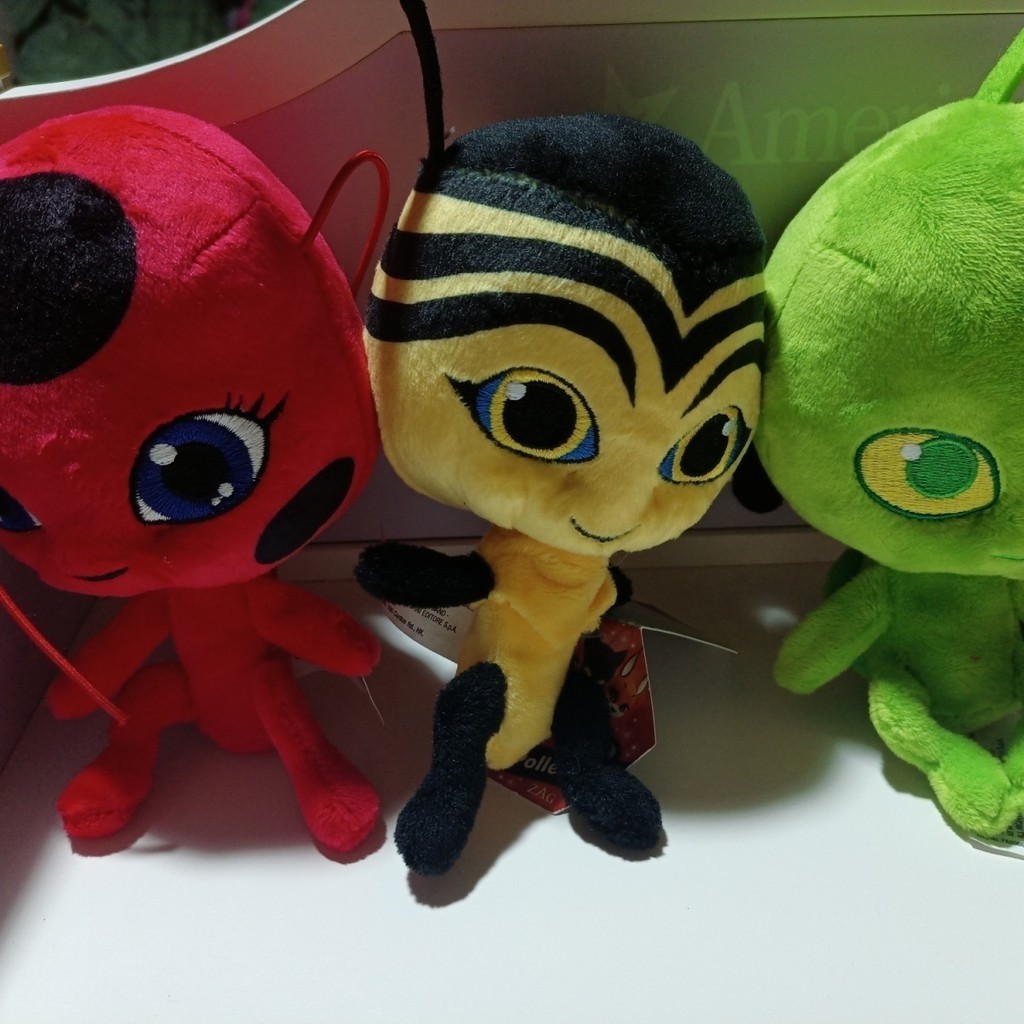 Boneca De Brinquedo De Pelúcia Joaninha Milagrosa Kwamis Marinette Adrien Cat Noir Rena Rouge Queenby Chloe * &