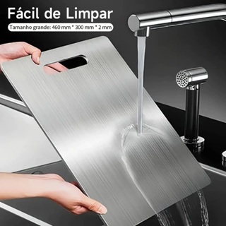 Tábua De Corte 304 Aço Inoxidável Antibacteriana À Prova De Mofo 46 cm tábua de cozinha em Oferta na Shopee