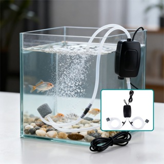 Bomba de Oxigênio Super Silenciosa com Alimentação USB e Filtro - A Escolha Ideal para Aquários em Oferta na Shopee