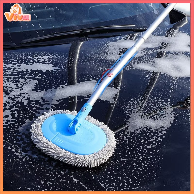 Esfregão para Lavagem de Carros com Barra Curva Escova de limpeza cabelos macios que não danificam a pintura