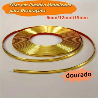 Fita metalizada para decoracao de Pvc 6mm/12mm/15mm/20mm/27mm Com Dupla face com 5 Metros-good em Oferta na Shopee