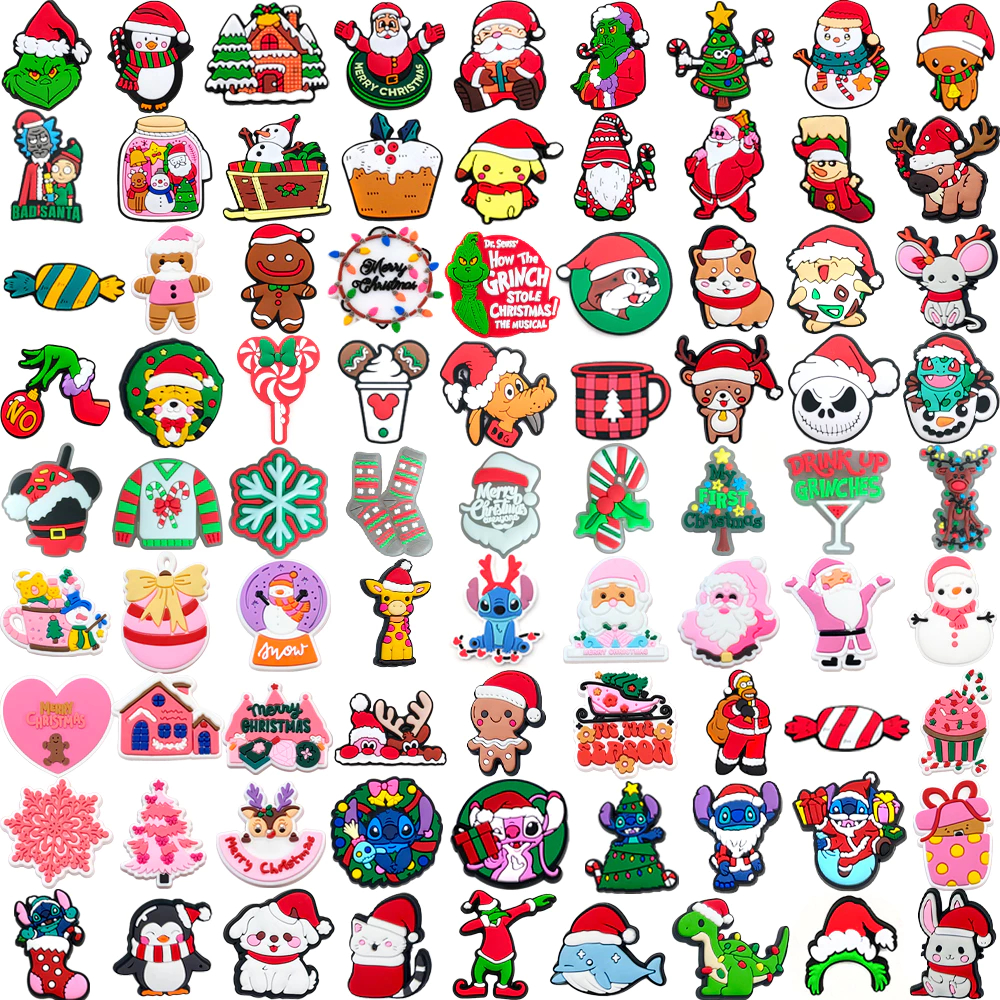 Quente 1 Pçs Coleção De Natal Encantos Dos Desenhos Animados Pino Sapato Acessórios Decorar Chinelos Sandálias Fivela Pr