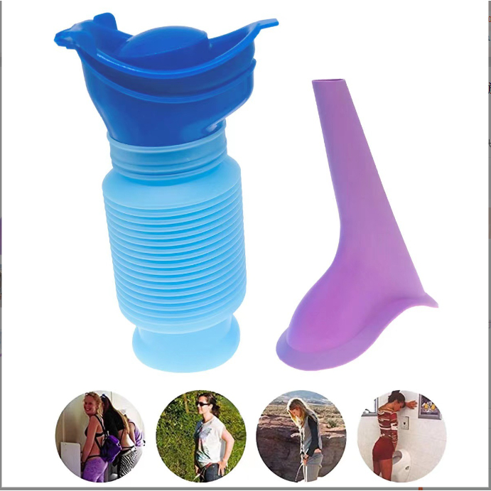 kit 2 funil urina par feminino urinol mictório para mulher fazer xixi em pé portátil