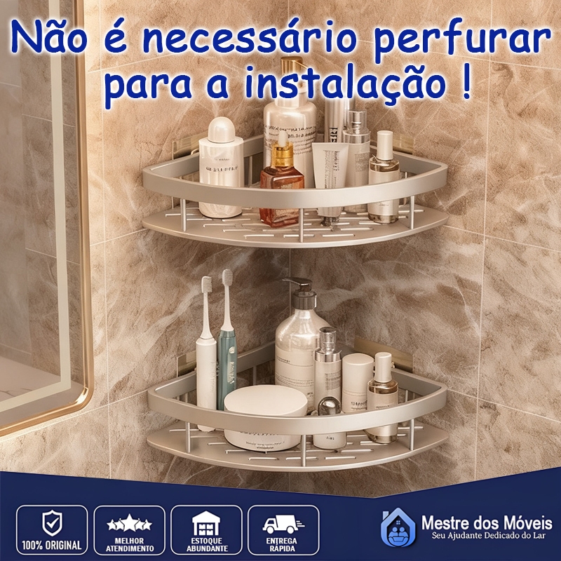 suporte de shampoo prateleiras de banheiro sem furo premium top sem furadeira em Oferta na Shopee