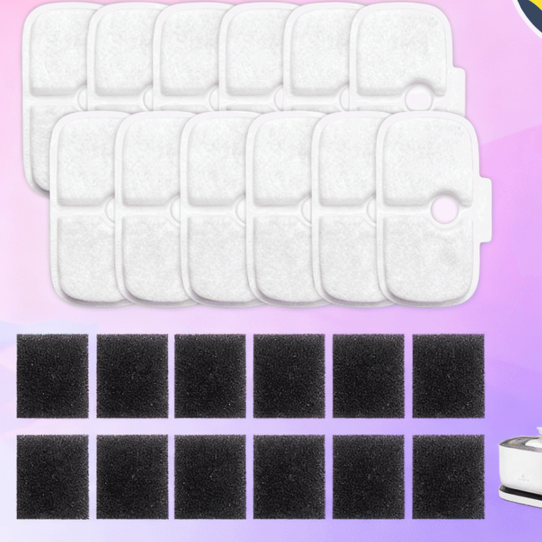 Filtro dispensador de água para gatos, filtro de carvão ativado, Material de qualidade alimentar de várias peças, filtro