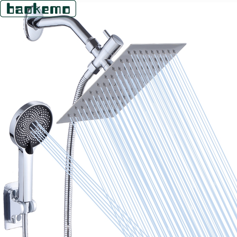 Conjunto de Chuveiro Baokemo Inox 304 - Chuveiro Fixo e Portátil em Oferta na Shopee