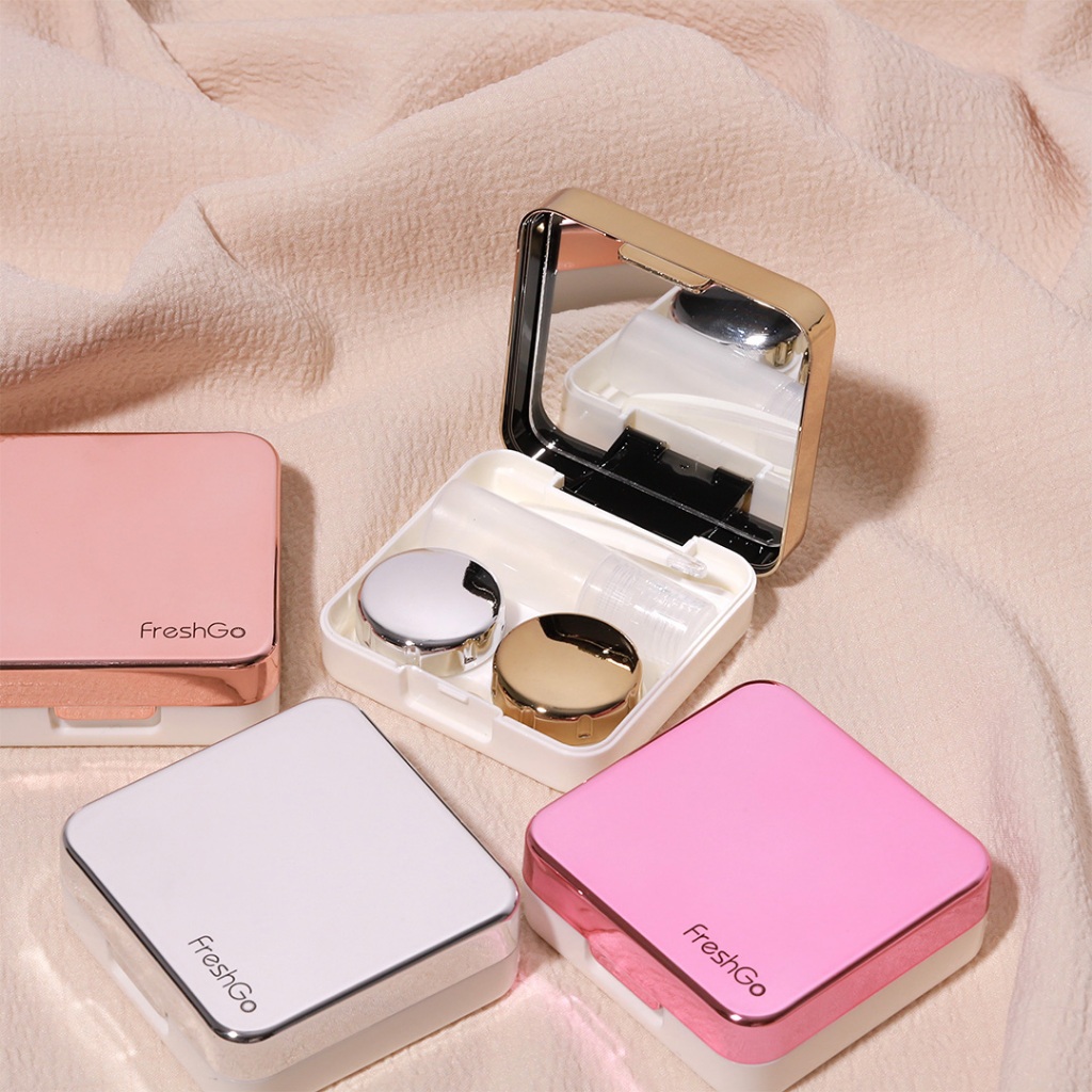 1 Conjunto De Estojo Para Lentes De Contato De Viagem , Com Suporte De Caixa , Kits De Ferramentas , Recipiente Multifun