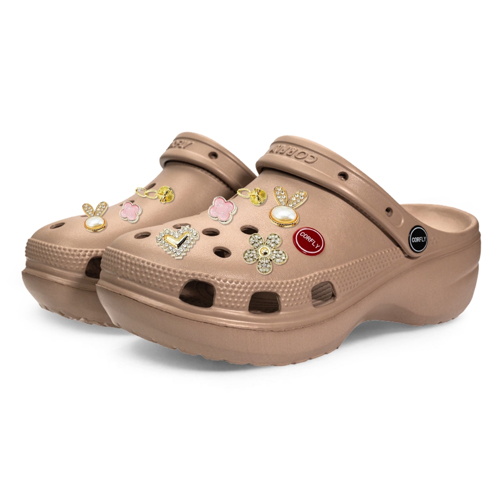 Corfly Chinelo Feminino Babuche Plataforma 100% EVA Solado Antiderrapante Macio E Leve para Praia