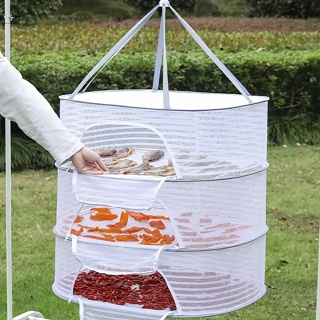 Rede De Secagem De Vegetais Seca Três Camadas Anti-Mosquito Peixes Forte E Durável Produtos Secos em Oferta na Shopee
