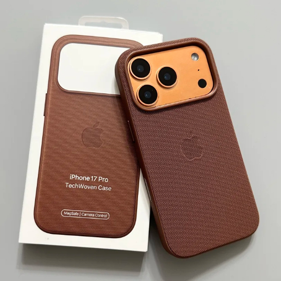 Capa protetora TechWoven MagSafe para iPhone 17 Pro Max, com botões de controle e design trançado magnético. em Oferta na Shopee