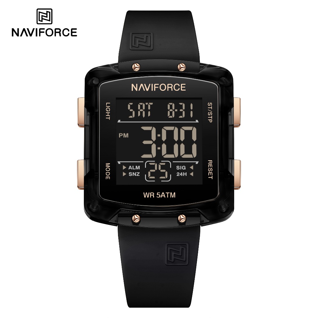 NAVIFORCE 7121 Adolescente Eletrônico Multifuncional À Prova D'água Luminosa Pulseira De Silicone Relógio Feminino em Oferta na Shopee
