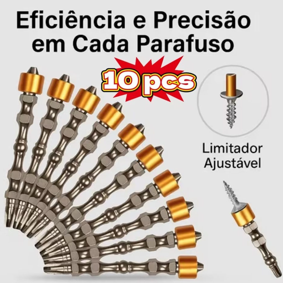 Kit C/ 10 Bits Magnético Ponteira Philips Parafusadeira Ph2