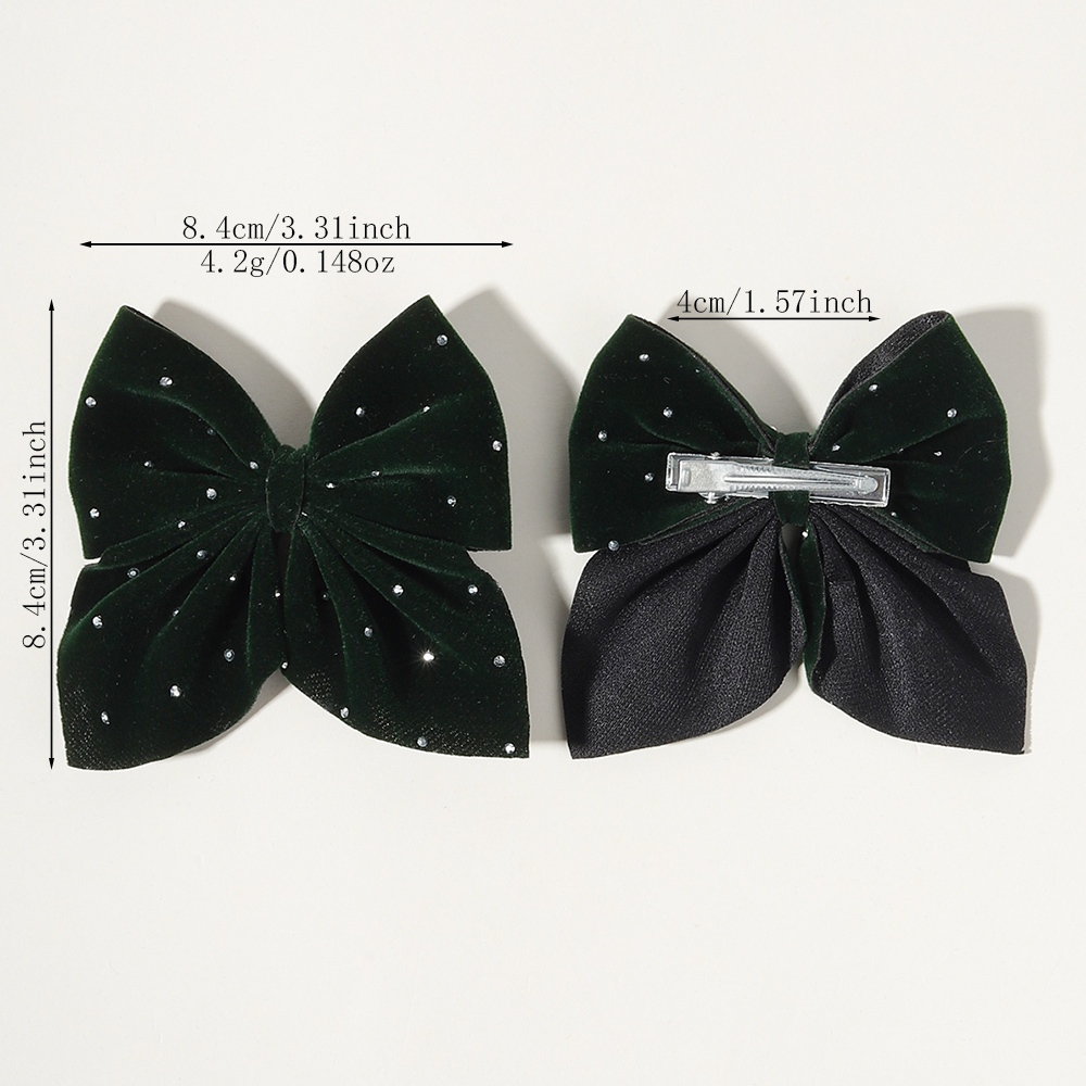 10 Pçs/set Multicolor Flanela Laços De Cabelo Grampos Com Diamante Elegante Pino Para Crianças Menina Acessórios — imagem 2 de 2